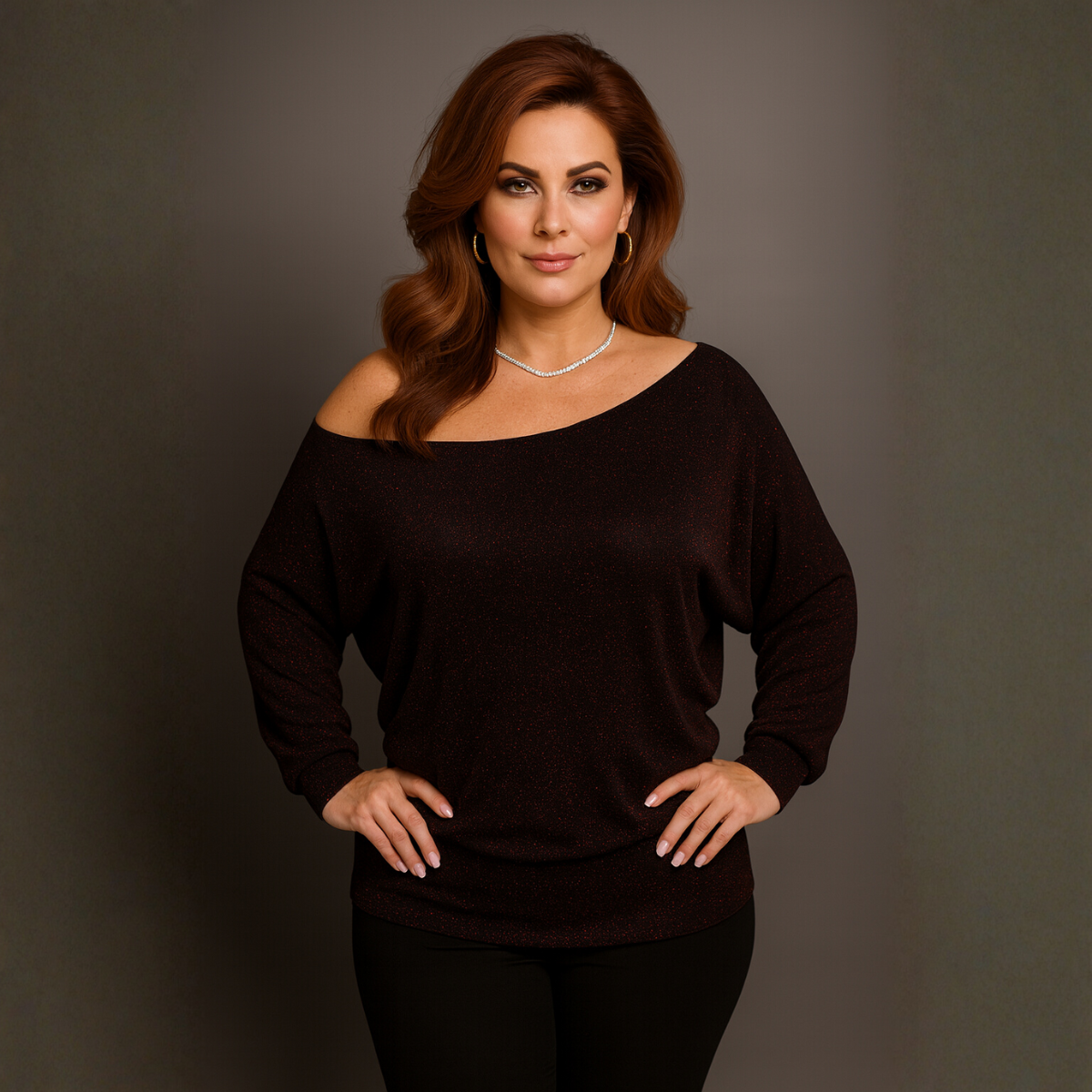 Sparkly Shimmer Off Shoulder Bardot Top - Various Colour Options