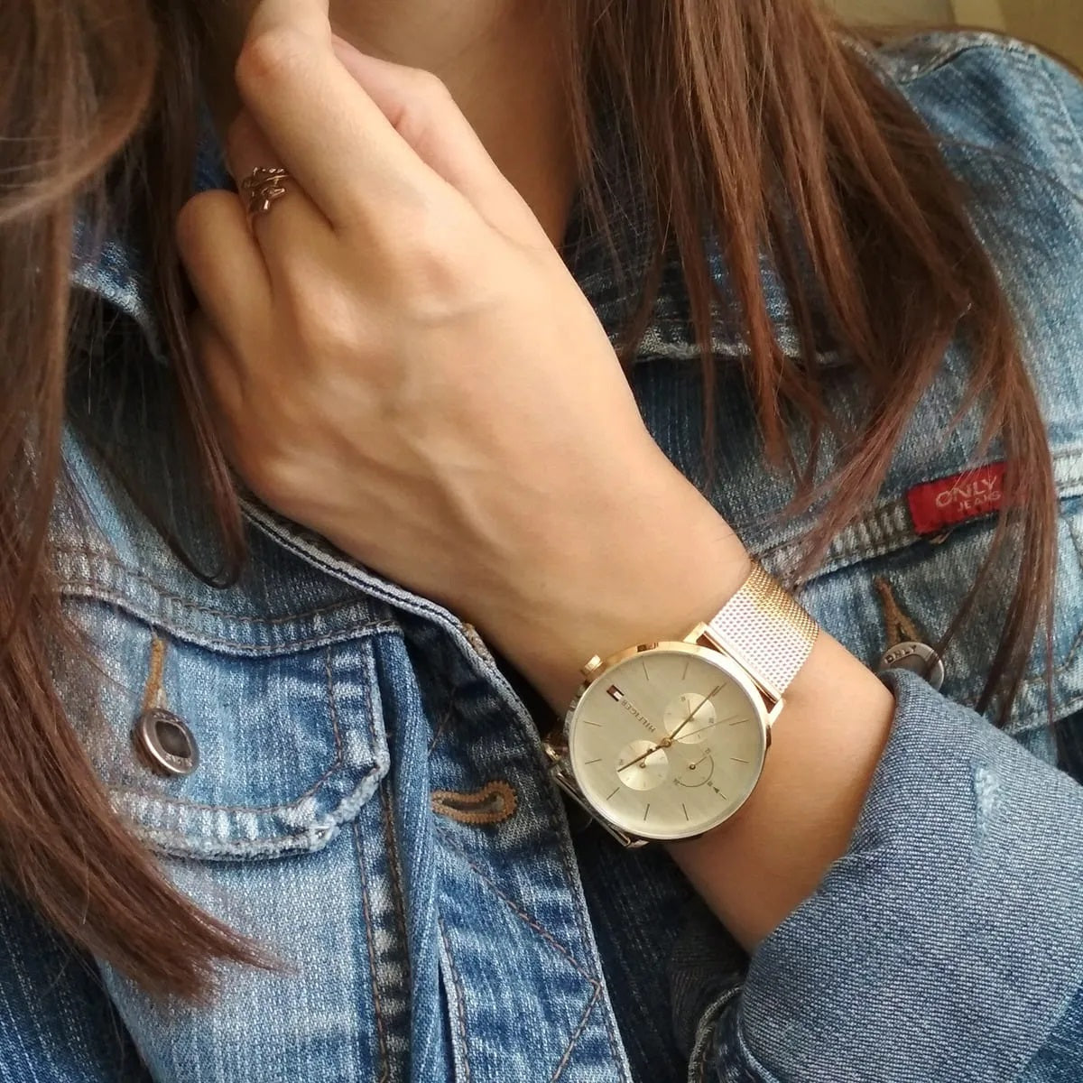 Tommy Hilfiger Jenna Gold Mesh Watch - 1781943