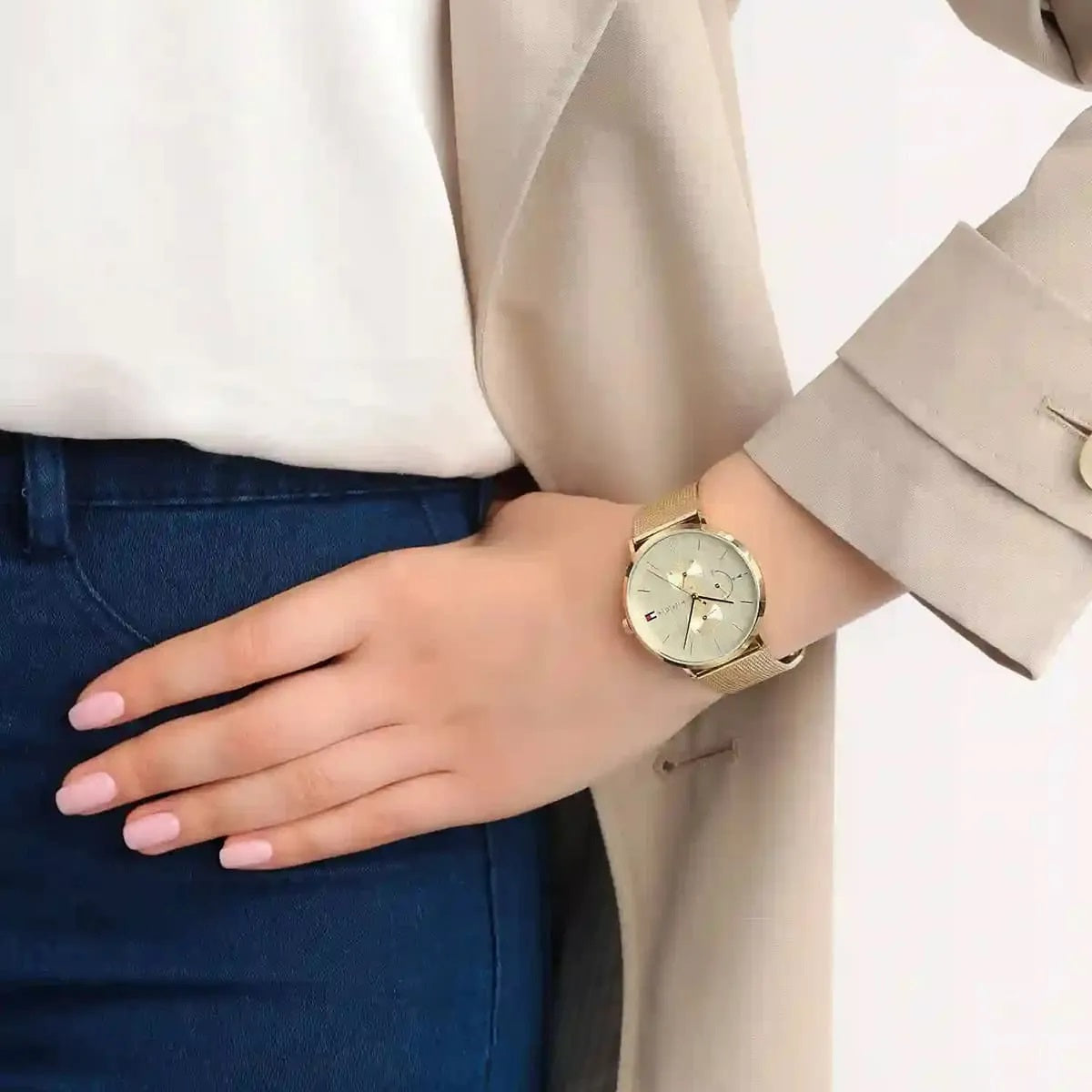 Tommy Hilfiger Jenna Gold Mesh Watch - 1781943