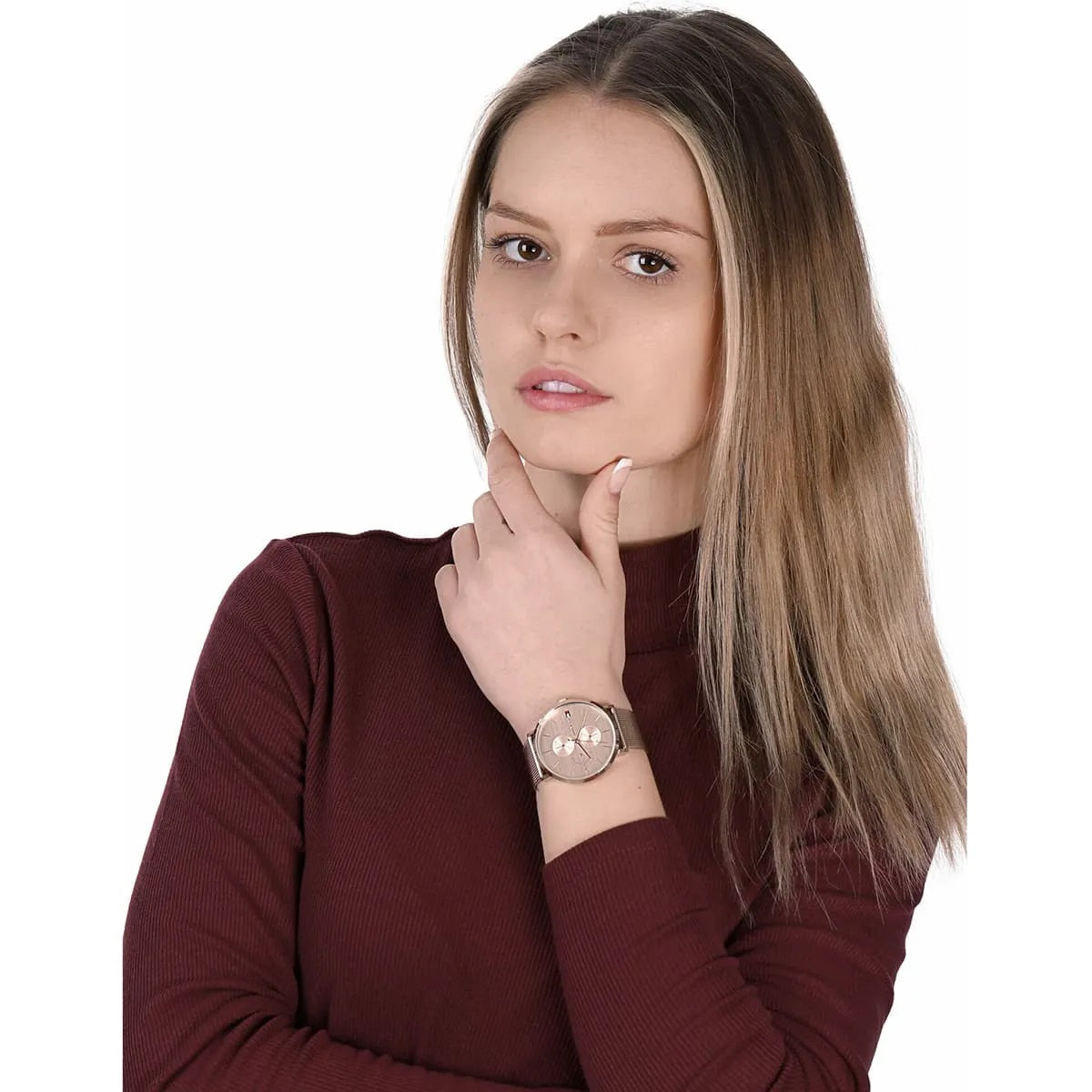 Tommy Hilfiger Jenna Rose Gold Mesh Watch - 1781944