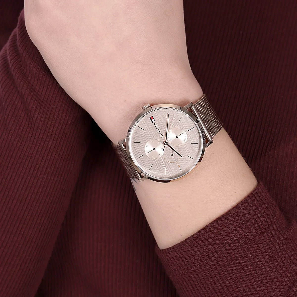 Tommy Hilfiger Jenna Rose Gold Mesh Watch - 1781944