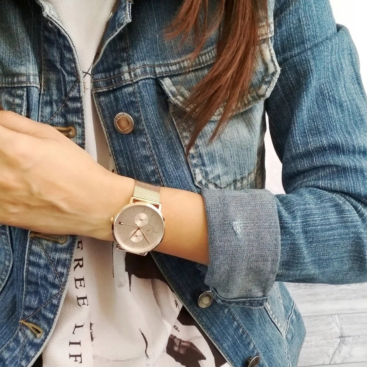 Tommy Hilfiger Jenna Rose Gold Mesh Watch - 1781944