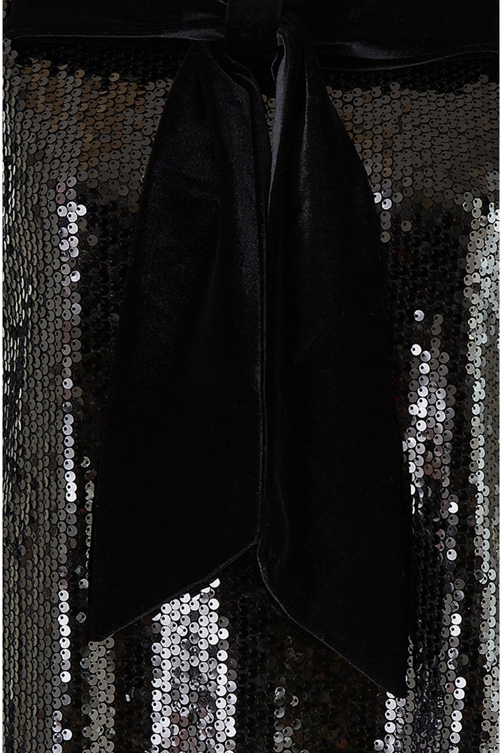 Black Sequin Velvet Bow Tunic Shift Dress - Sizes 8 to 16