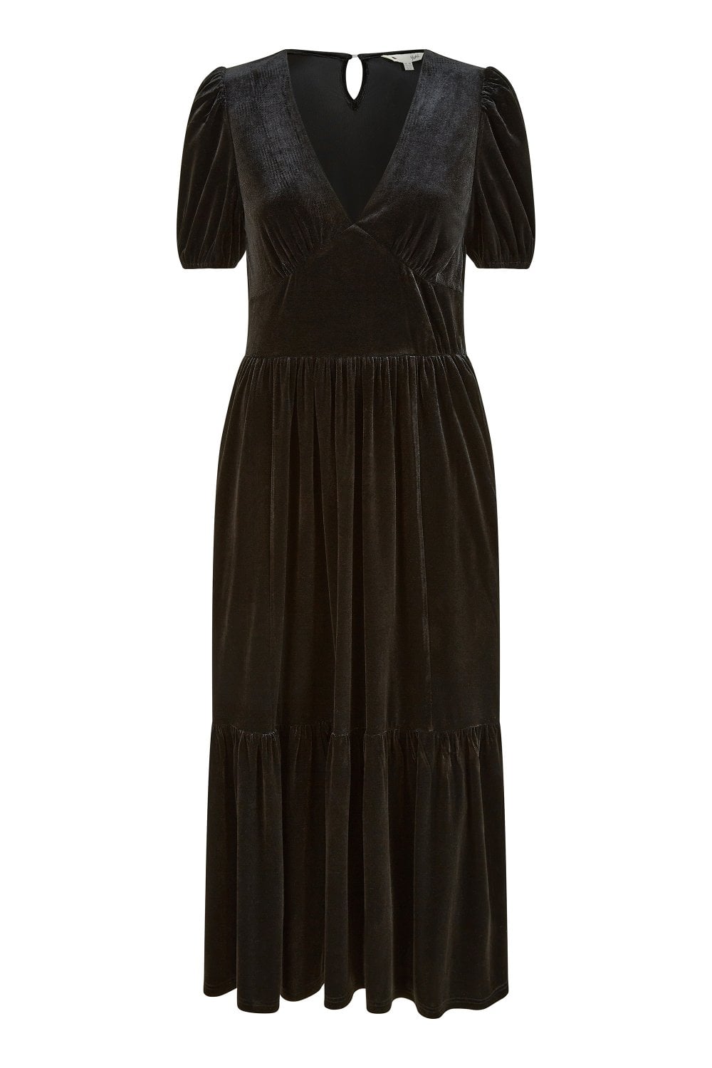 Black Velvet Midi Dress - Sizes 8 to 26
