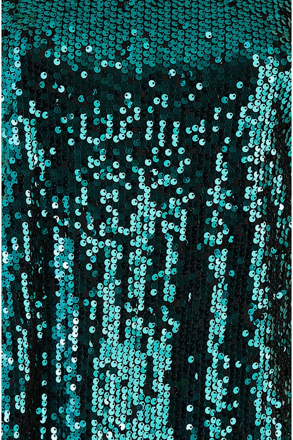 Green Sequin Tunic Dress With Balloon Sleeves - Sizes 8 to 16