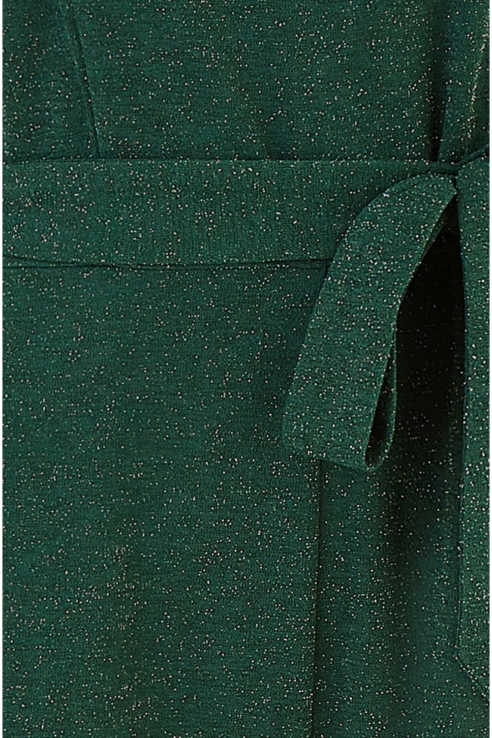 Green Sparkle Stretch Bardot Jumpsuit - Sizes 8 to 16