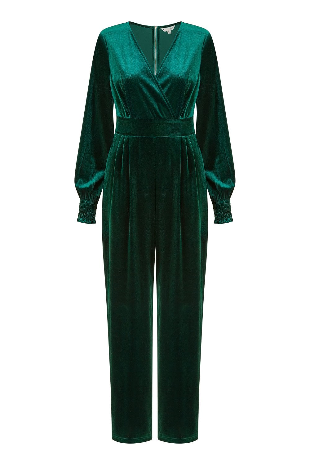Green Velvet Long Sleeve Jumpsuit - Sizes 8 to 18