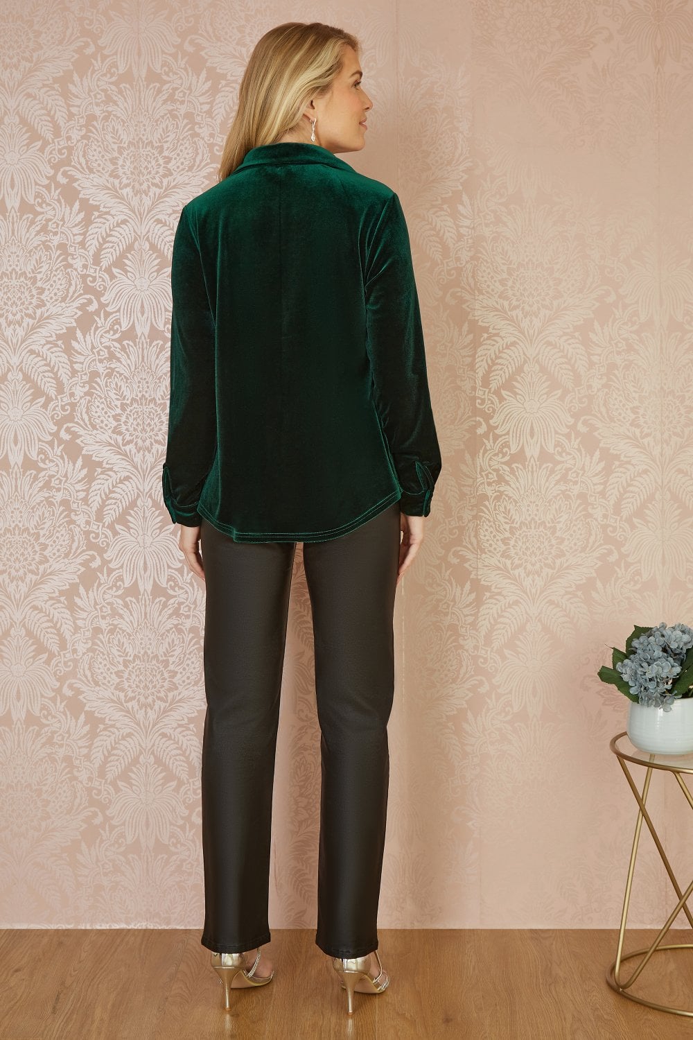 Green Velvet Relaxed Fit Shirt - Sizes 8 to 24