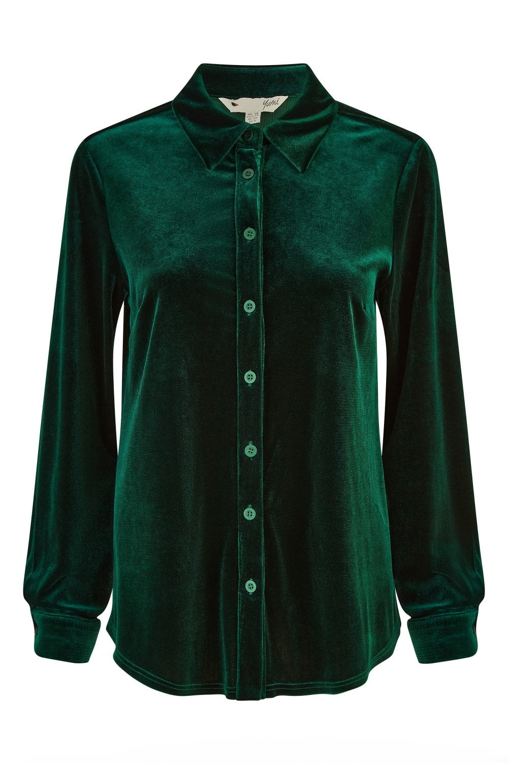 Green Velvet Relaxed Fit Shirt - Sizes 8 to 24