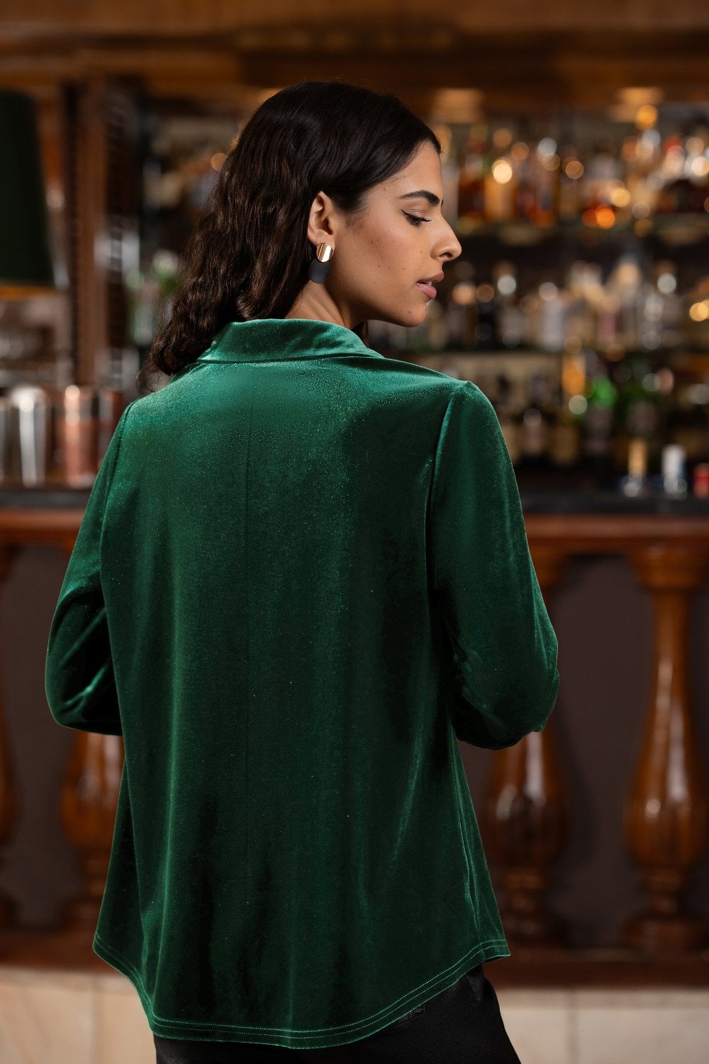 Green Velvet Relaxed Fit Shirt - Sizes 8 to 24