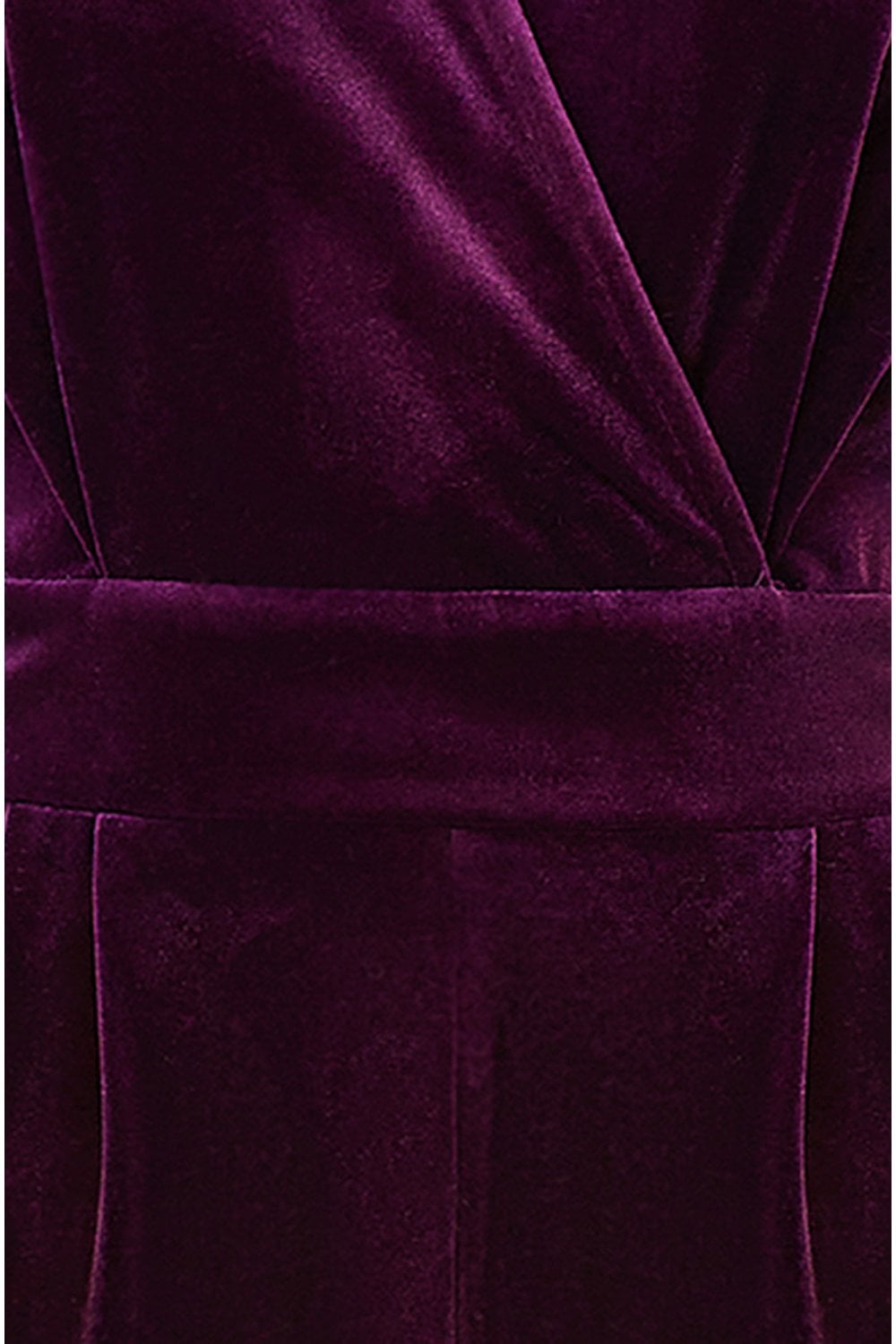 Purple Velvet Jumpsuit With Angel Sleeves - Size 8 to 18